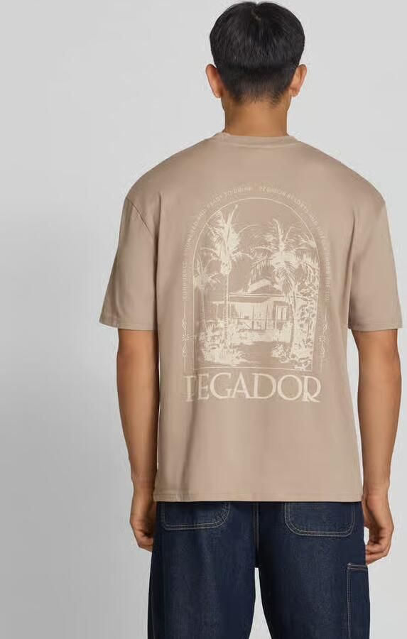 PEGADOR Oversized t-shirt met print op de achterkant en ronde hals - Foto 2