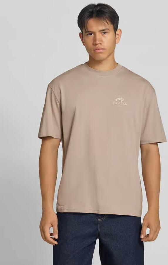 PEGADOR Oversized t-shirt met print op de achterkant en ronde hals - Foto 3