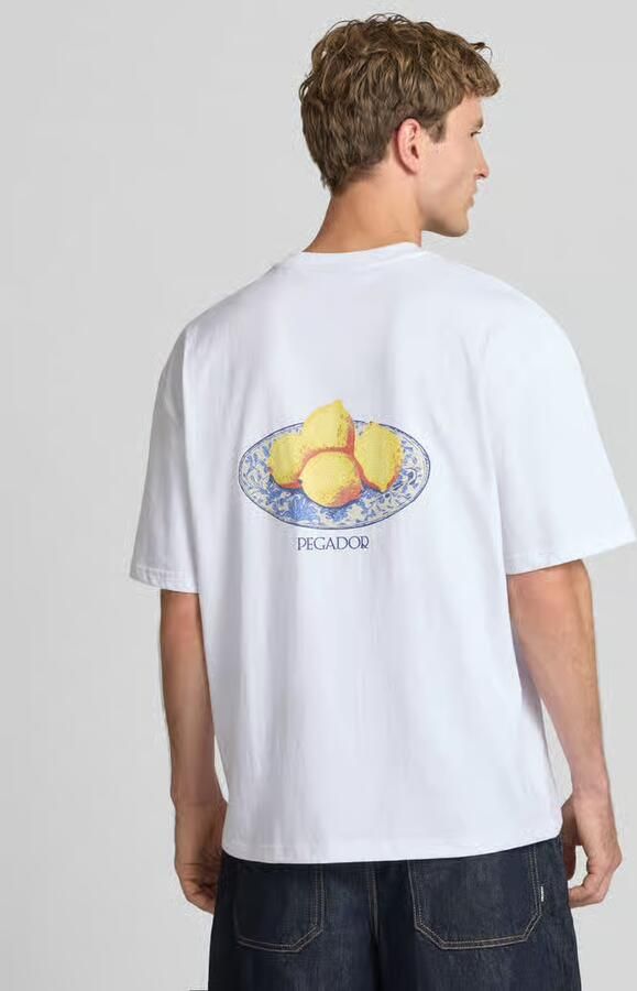 PEGADOR oversized t-shirt met print op de achterkant - Foto 3