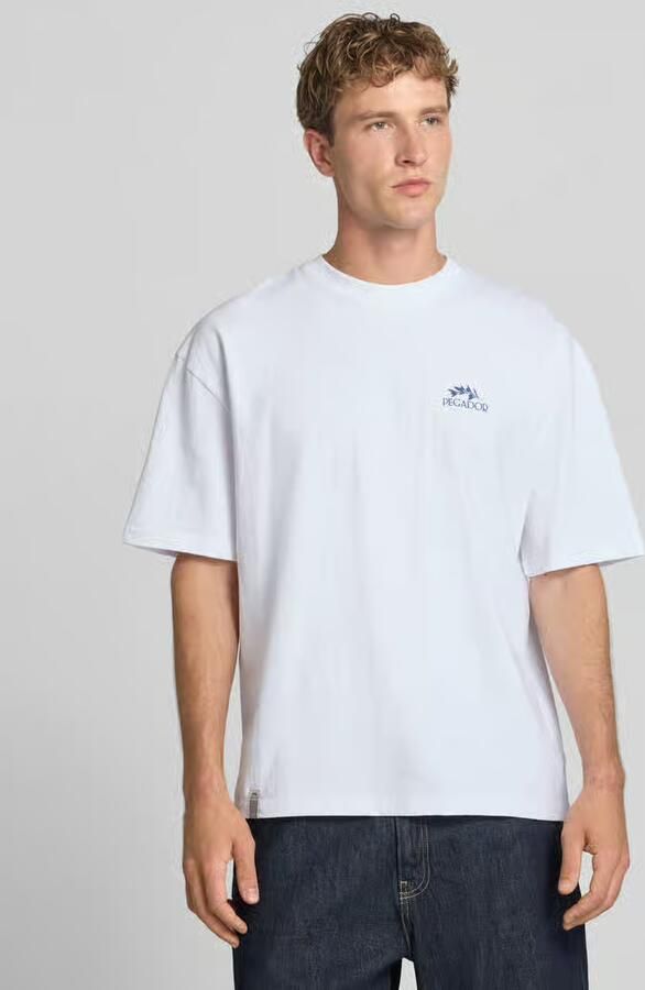 PEGADOR oversized t-shirt met print op de achterkant - Foto 2