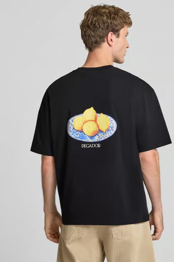 PEGADOR oversized t-shirt met print op de achterkant - Foto 2