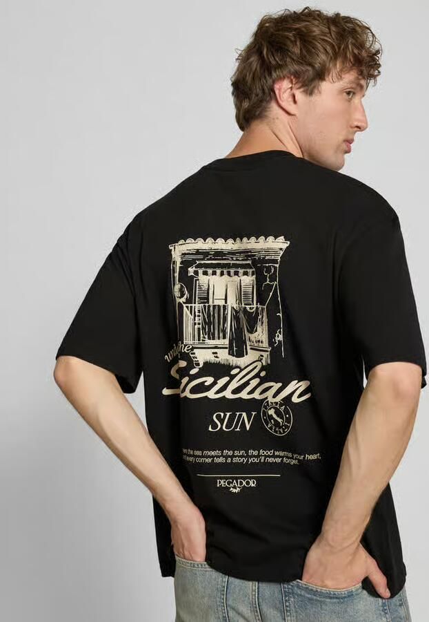 PEGADOR Oversized T-shirt met print op de achterkant model 'Pedroche' - Foto 2