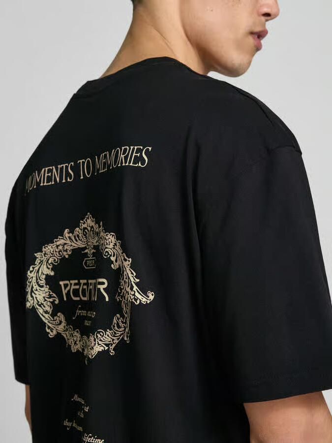 PEGADOR Oversized T-shirt met print op de achterkant model 'Reine' - Foto 2