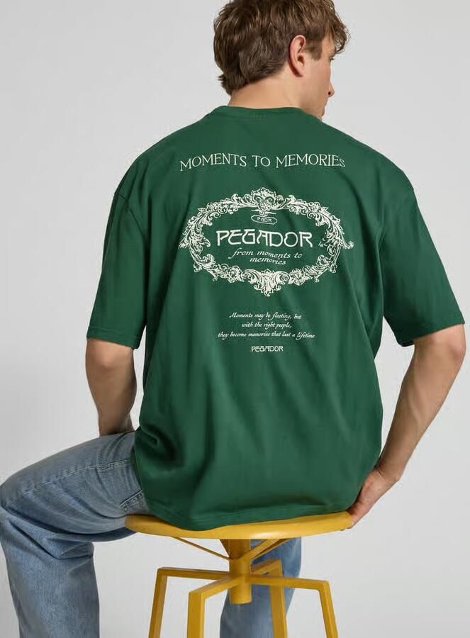 PEGADOR Oversized T-shirt met print op de achterkant model 'Reine' - Foto 2