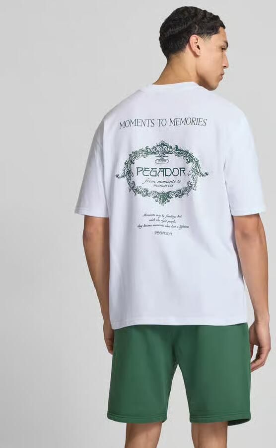 PEGADOR Oversized T-shirt met print op de achterkant model 'Reine' - Foto 3