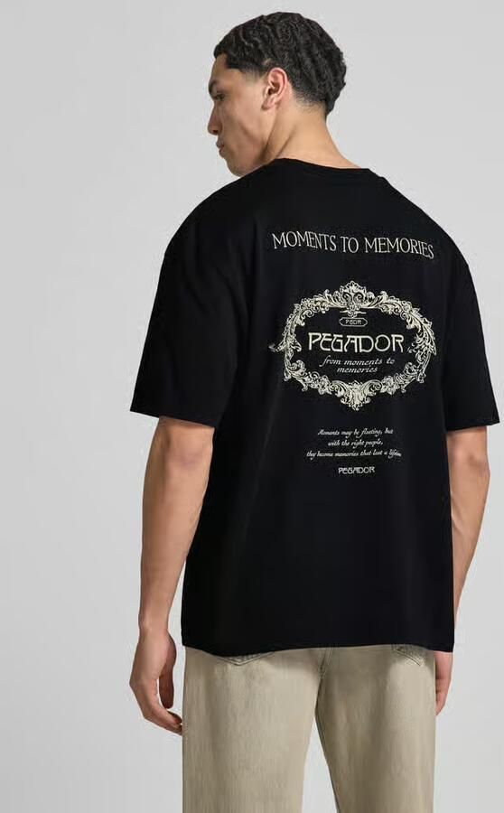 PEGADOR Oversized T-shirt met print op de achterkant model 'Reine'