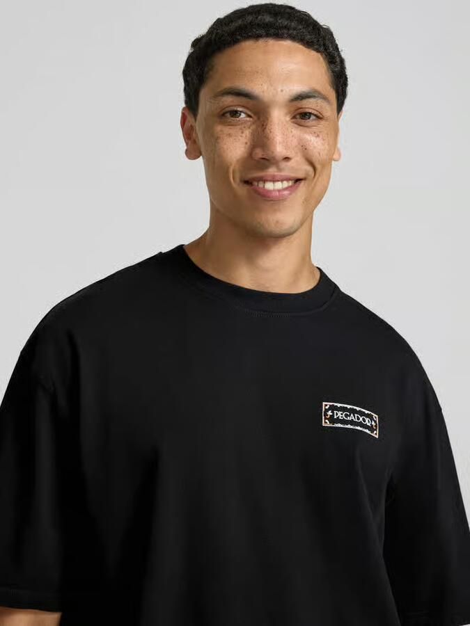PEGADOR Oversized T-shirt met print op de achterkant model 'Viborg' - Foto 3