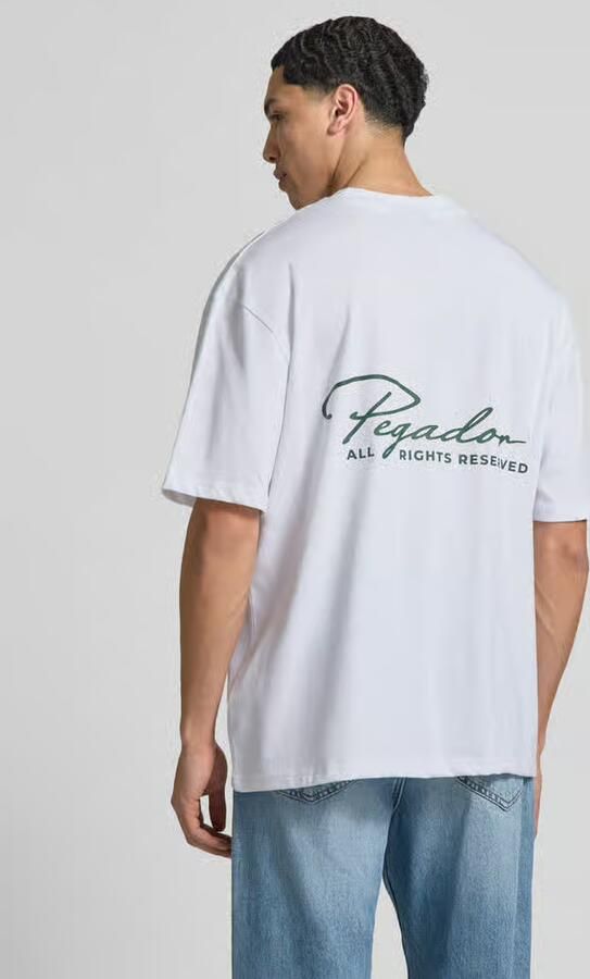 PEGADOR Sweatshorts met elastische band en gestikt logo - Foto 7