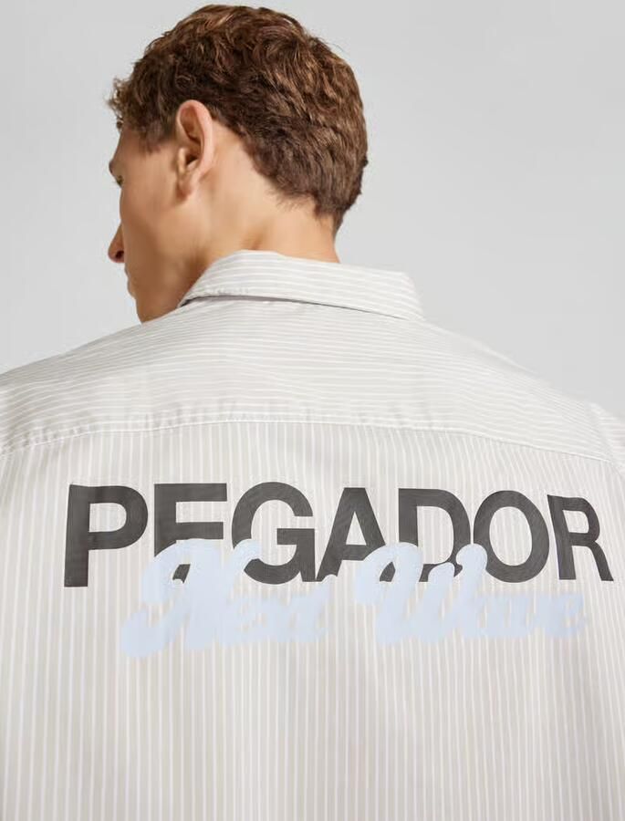 PEGADOR Oversized vrijetijdsoverhemd met labelprint model 'MARO'