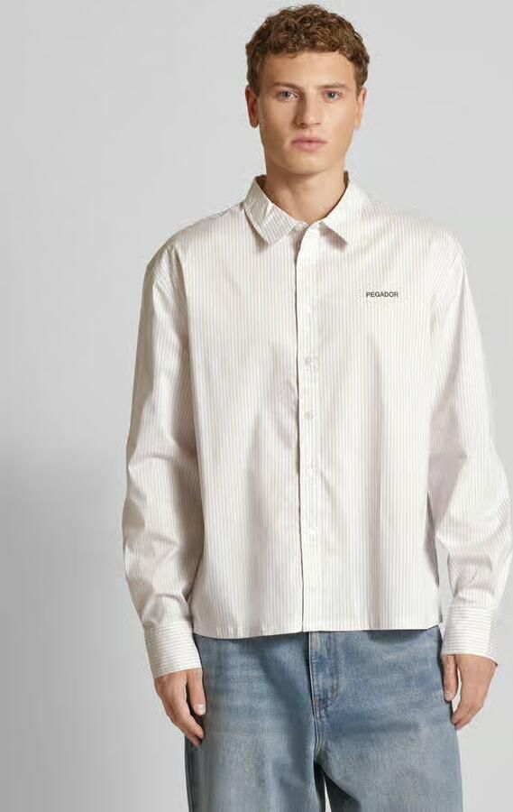 PEGADOR Oversized vrijetijdsoverhemd met labelprint model 'MARO' - Foto 4