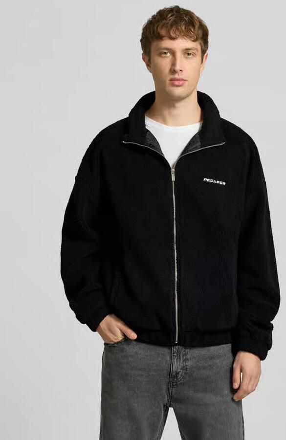 PEGADOR Regular fit fleecejack met labelstitching - Foto 2