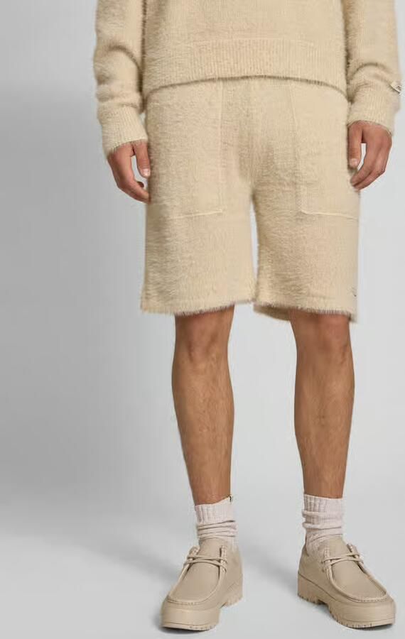 PEGADOR Regular fit korte gebreide broek met structuurmotief model 'Tropan' - Foto 2