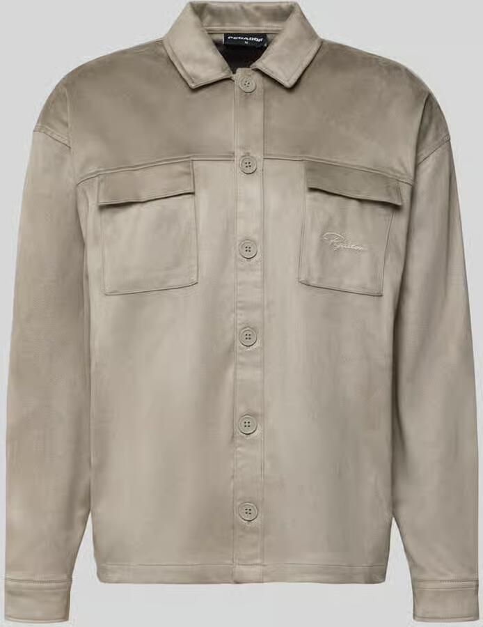 PEGADOR Relaxed fit overhemdjack met borstzakken en labelstitching - Foto 2