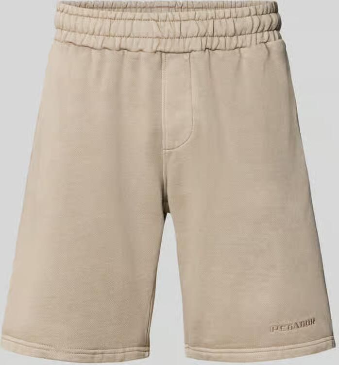 PEGADOR regular fit sweatshorts met gestikt logo