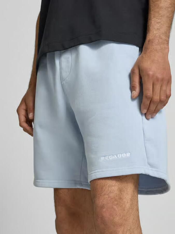 PEGADOR regular fit sweatshorts met gestikt logo