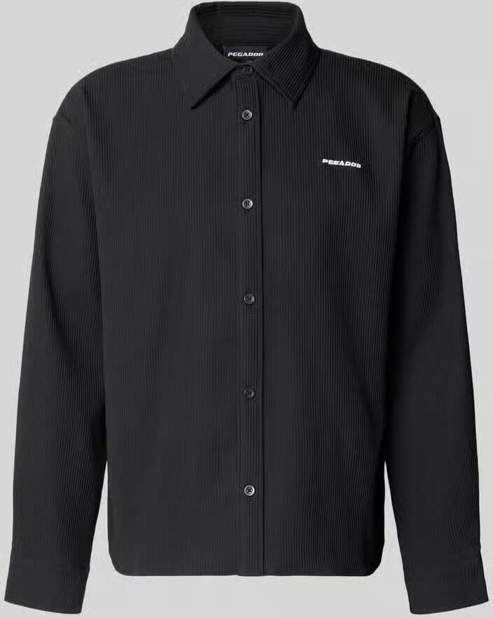 PEGADOR regular fit vrijetijdsoverhemd met kentkraag en label-stitching - Foto 2