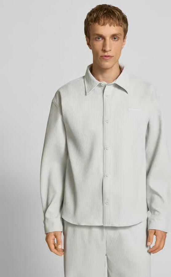 PEGADOR regular fit vrijetijdsoverhemd met kentkraag en label-stitching - Foto 4
