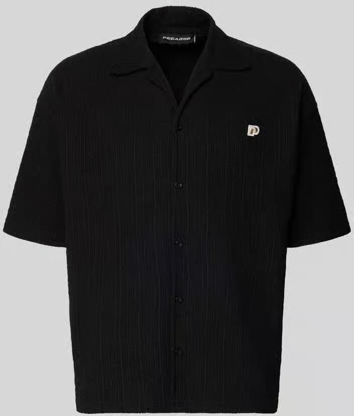 PEGADOR regular fit vrijetijdsoverhemd met labelpatch model 'LIBCO'