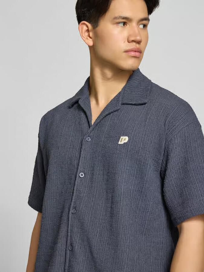PEGADOR regular fit vrijetijdsoverhemd met labelpatch model 'LIBCO'