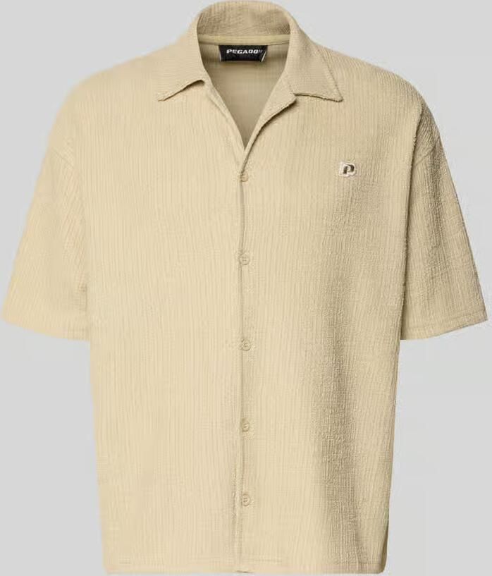 PEGADOR regular fit vrijetijdsoverhemd met labelpatch model 'LIBCO'