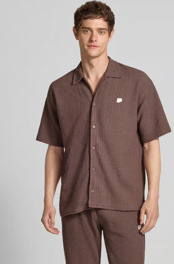 Pegador Regular fit vrijetijdsoverhemd met structuurmotief en labelstitching - Foto 2