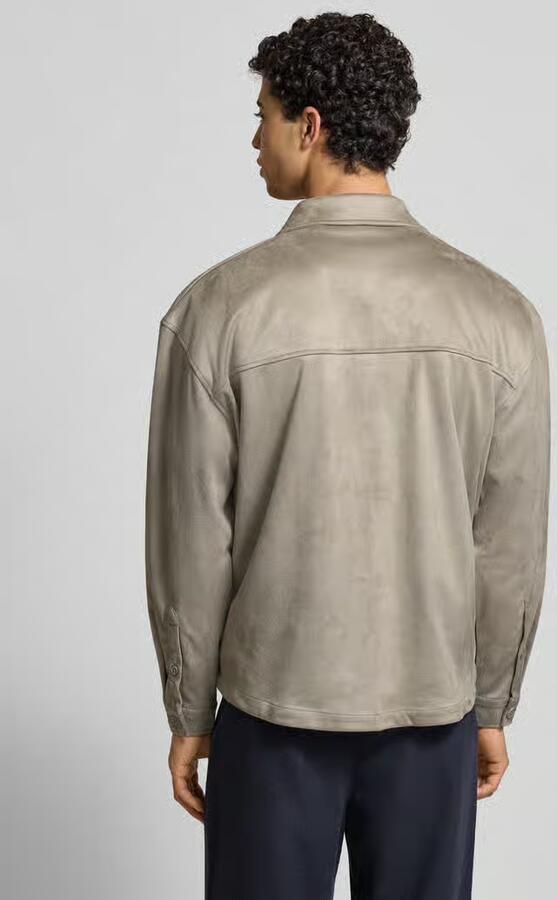 PEGADOR Relaxed fit overhemdjack met borstzakken en labelstitching