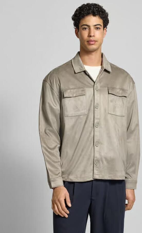 PEGADOR Relaxed fit overhemdjack met borstzakken en labelstitching - Foto 4