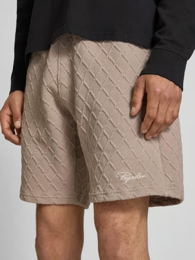 PEGADOR relaxed fit sweatshorts met structuurpatroon model 'Jovren'
