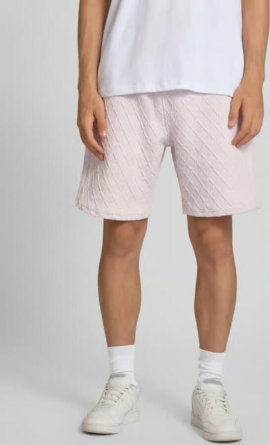 PEGADOR relaxed fit sweatshorts met structuurpatroon model 'Jovren' - Foto 4