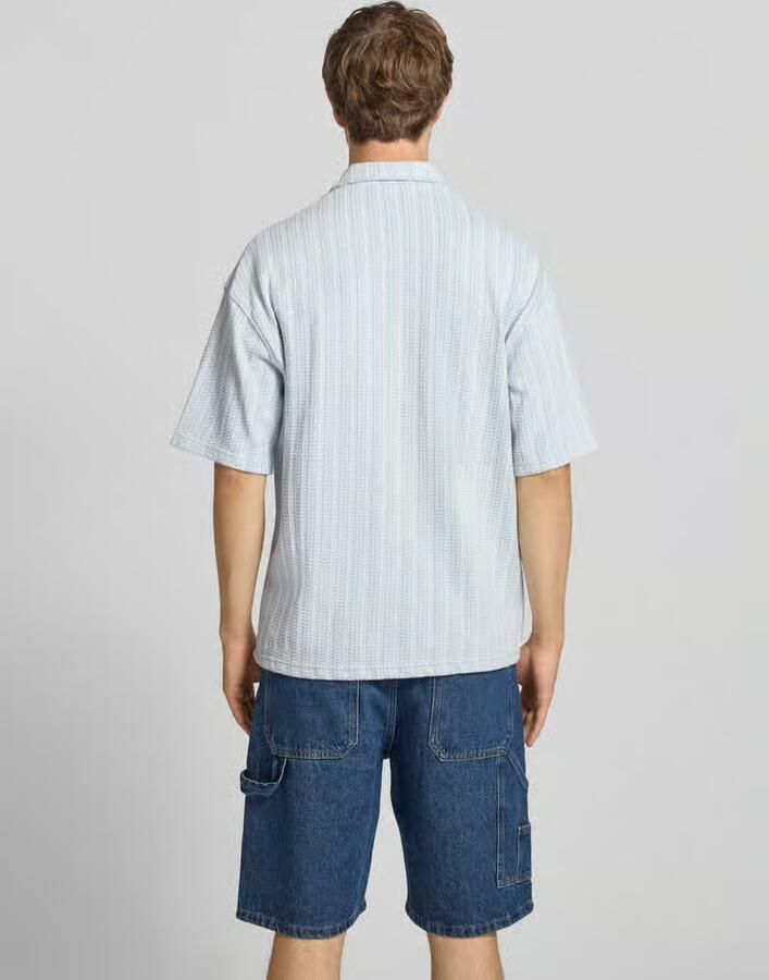 PEGADOR relaxed fit vrijetijdsoverhemd met labelstitching model 'Forno'