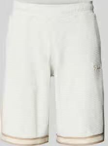 PEGADOR Short met structuurpatroon en labelstitching