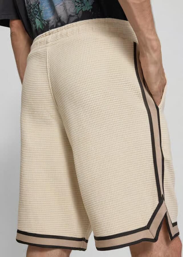 PEGADOR Short met structuurpatroon en labelstitching