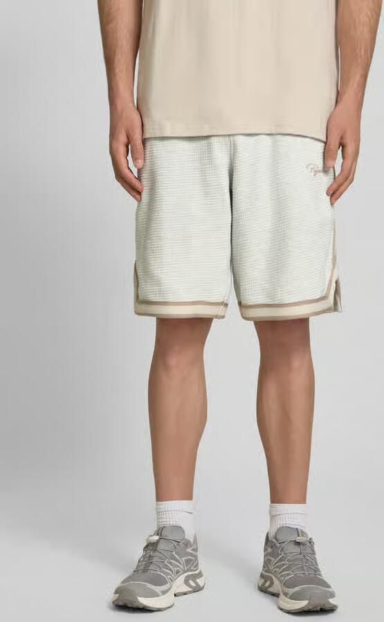 PEGADOR Short met structuurpatroon en labelstitching - Foto 3