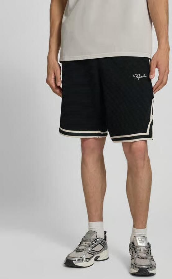 PEGADOR Short met structuurpatroon en labelstitching - Foto 3