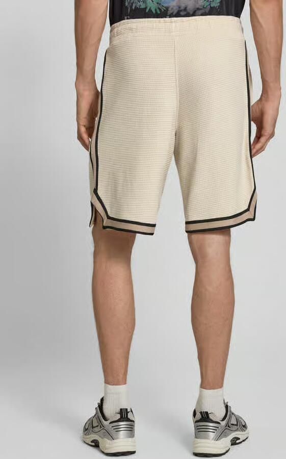 PEGADOR Short met structuurpatroon en labelstitching
