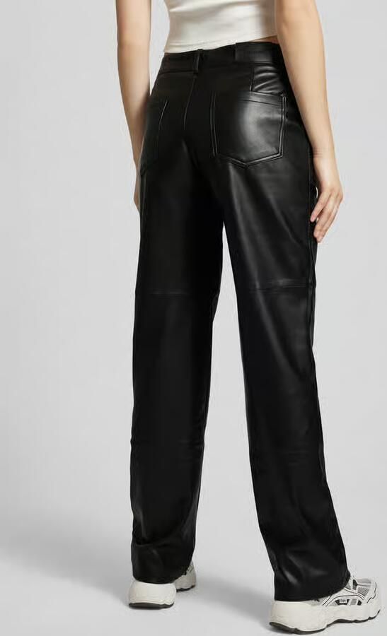 Pegador Liston Wide Fake Leather Pants Broeken Kleding schwarz maat: XS beschikbare maaten:XS S M L