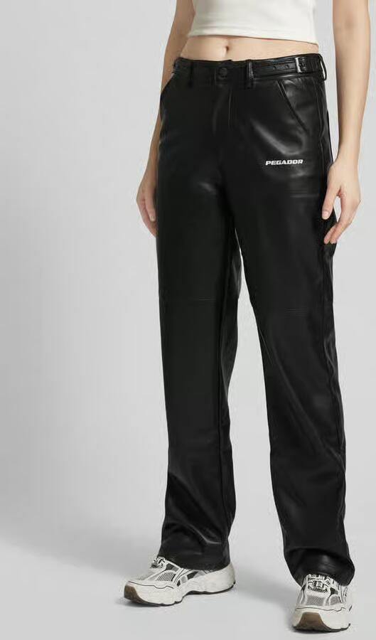 Pegador Liston Wide Fake Leather Pants Broeken Kleding schwarz maat: XS beschikbare maaten:XS S M L - Foto 2