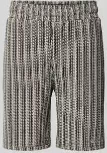PEGADOR straight fit korte broek met structuurpatroon model 'Forno'