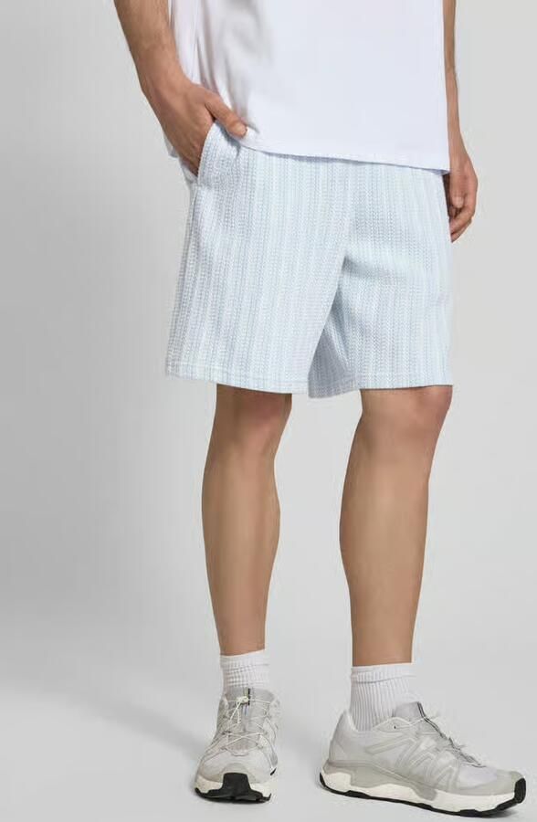 PEGADOR straight fit korte broek met structuurpatroon model 'Forno' - Foto 4