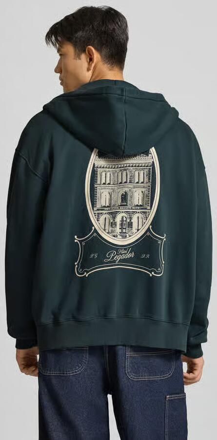PEGADOR Sweatjack van katoenmix met geborduurd logo model 'Harstad' - Foto 3