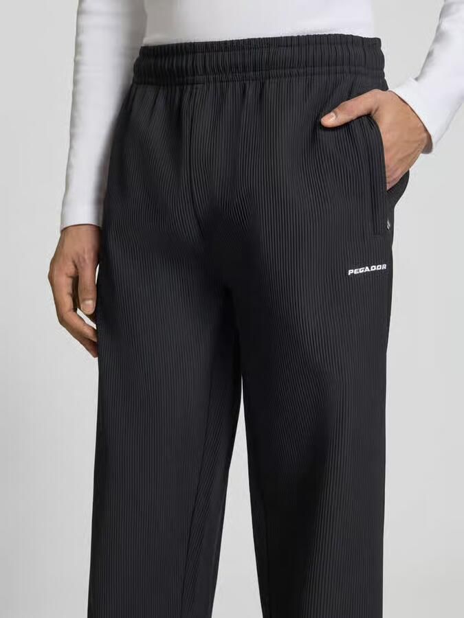 PEGADOR Sweatpants met structuurpatroon en elastische band