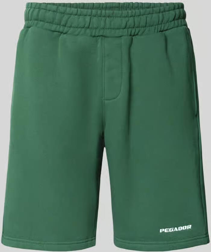 PEGADOR Sweatshorts met elastische band en gestikt logo - Foto 3