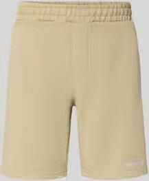 PEGADOR Sweatshorts met elastische band en gestikt logo