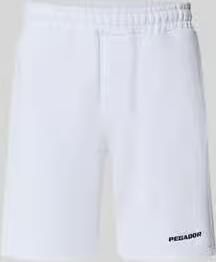 PEGADOR Sweatshorts met elastische band en gestikt logo