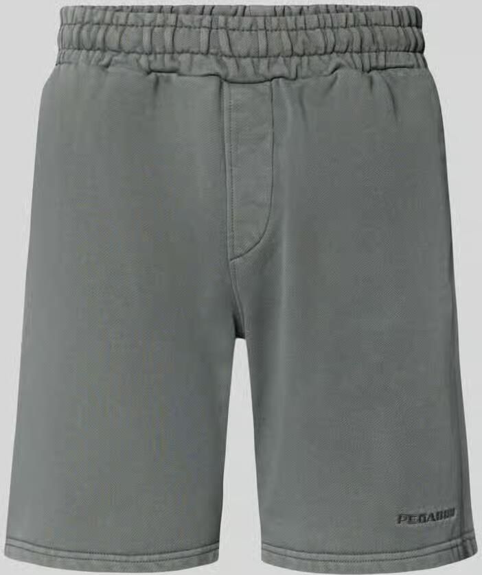 PEGADOR Sweatshorts met elastische band en gestikt logo - Foto 2