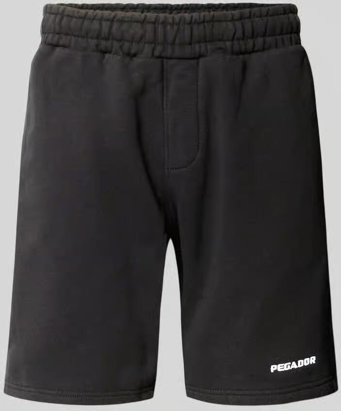 PEGADOR Sweatshorts met elastische band en gestikt logo - Foto 2