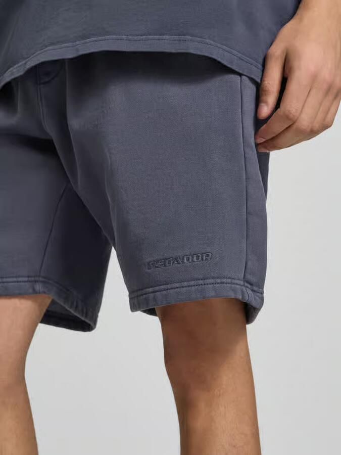 PEGADOR Sweatshorts met elastische band en gestikt logo