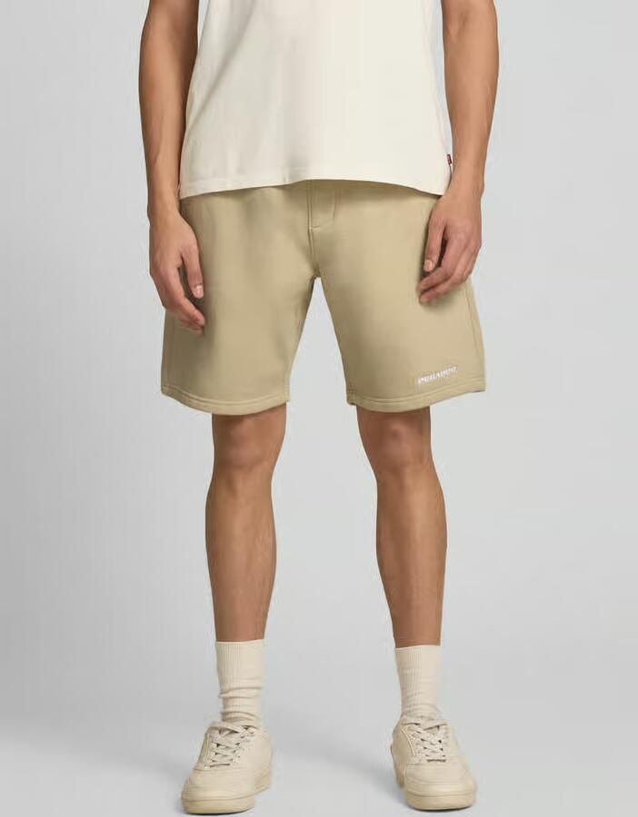 PEGADOR Sweatshorts met elastische band en gestikt logo - Foto 3