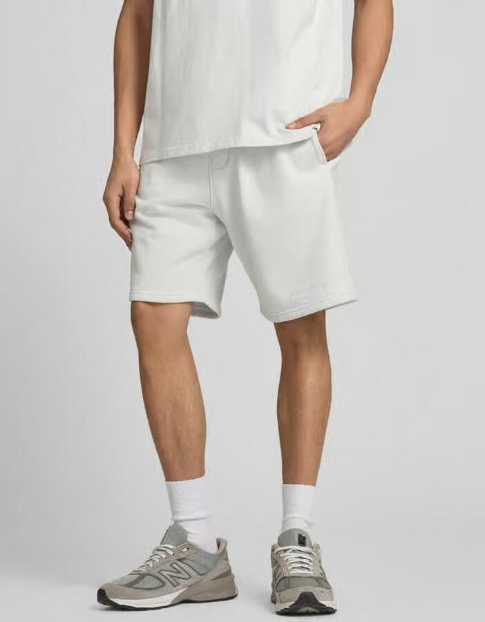 PEGADOR Sweatshorts met elastische band en gestikt logo - Foto 5