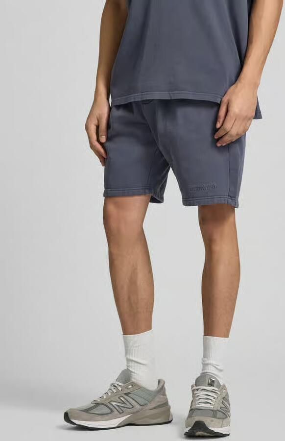 PEGADOR Sweatshorts met elastische band en gestikt logo - Foto 4